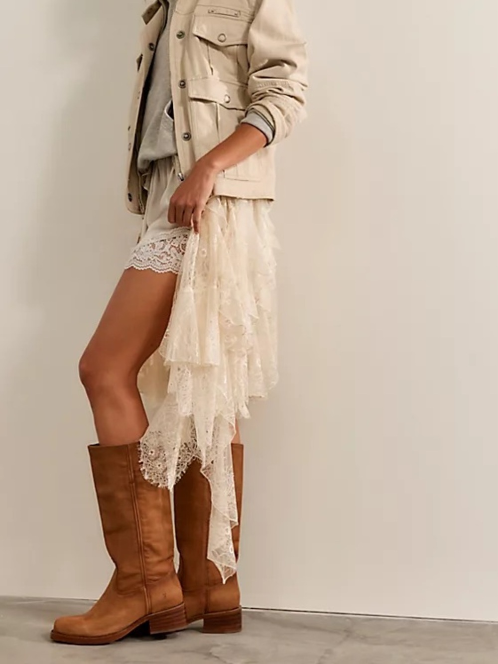 Frye Campus Vintage 14L Boot - Saddle Womens Pull-On